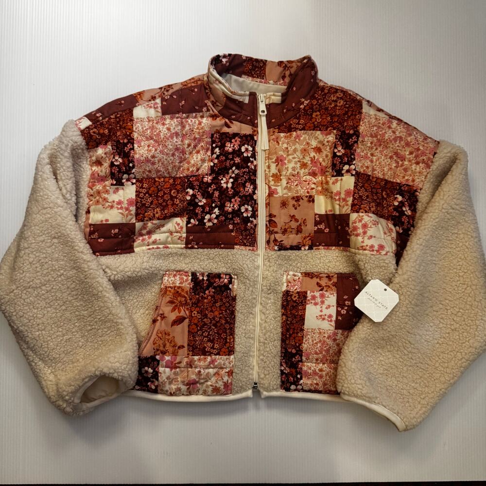 Alter’d State Sherpa Patchwork Jacket Medium NWT Floral Cottagecore Boho Prairie - Picture 16 of 16